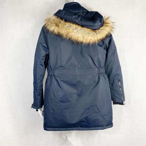 Noize Nora Faux Fur Trim Hooded Parka Jacket Navy Size XS - Picture 2 of 16